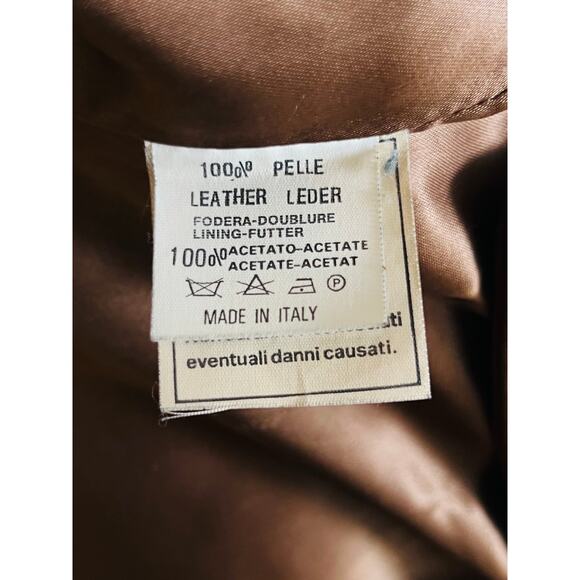 Botticelli Suede 100% PELLE Leather Jacket Size 46 Made in Italy Buttons Closure - Picture 13 of 14